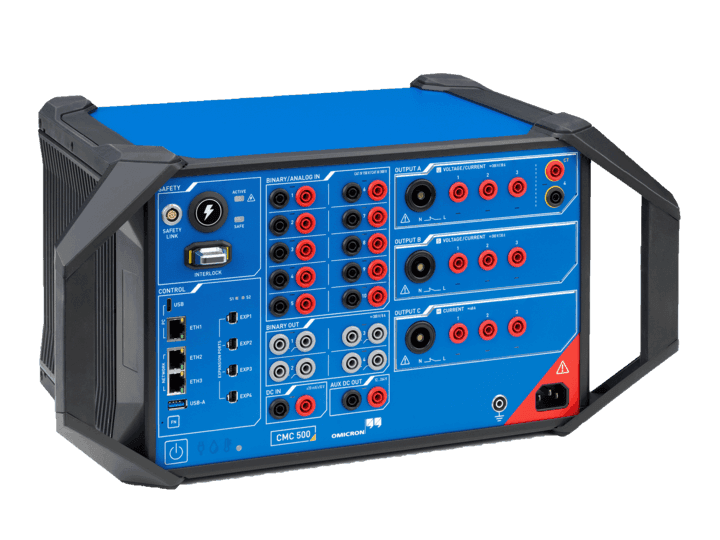 OMICRON CMC 500 protection relay test set available for rental