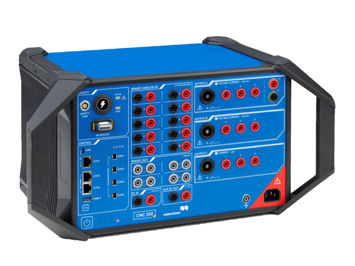 OMICRON CMC 500 protection relay test set available for rental